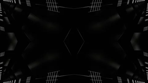 White Neon Sci-Fi Cyber Dimension Kaleidoscope Background VJ Loop in 4K Stock Footage 340225883