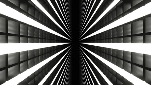 White Neon Side Walls Background VJ Loop in 4K Video stock 346300524