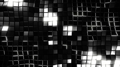 White Neon Square Grid Background VJ Loop l 4K Stock Footage 294928372
