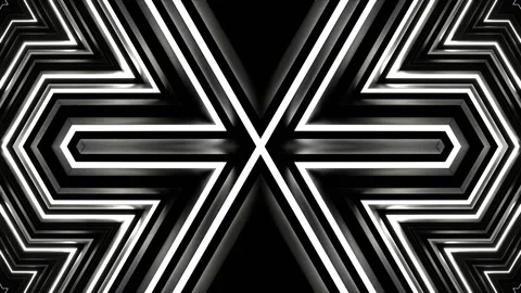 White Neon Strobe Hex Star Background VJ Loop in 4K 库存影片 337056182