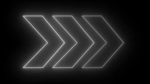 White neon swipe arrow pointing to right and moving on green screen backgro.. Stock Footage 291944328