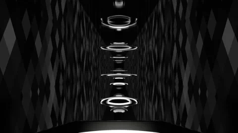 White Neon Tunnel with Drop in Down Background VJ Loop in 4K Stock Footage 277995657
