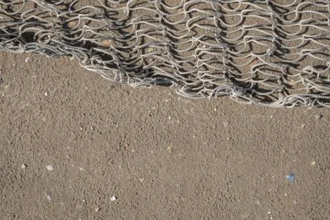 White net  on the beach Stock Photos