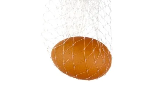 White net with single egg Stock Photos
