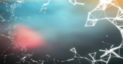 White network against blurry blue and red background Stock Illustration