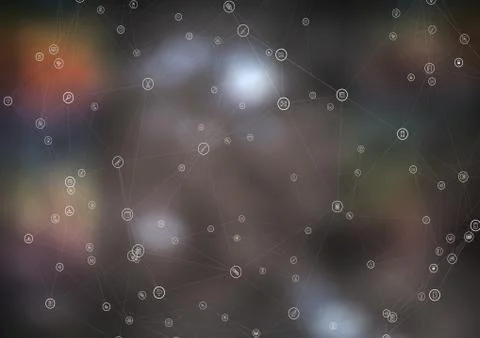 White network against brown bokeh Stock Illustration