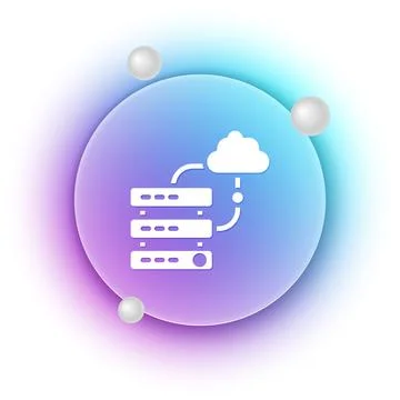 White Network cloud connection icon isolated on white background. Social te.. 스톡 일러스트