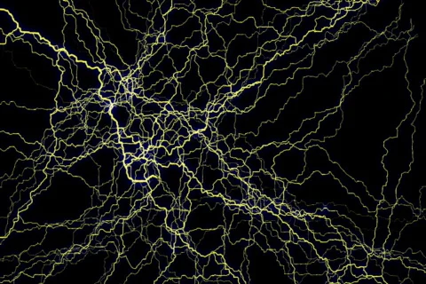 White Neural Activity Stock Footage 65289