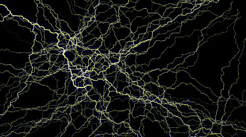 White Neural Brain Activity Stock Footage 64377