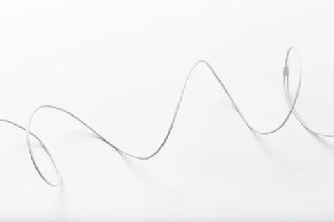 White new wire cable isolated on a white background Stock Photos