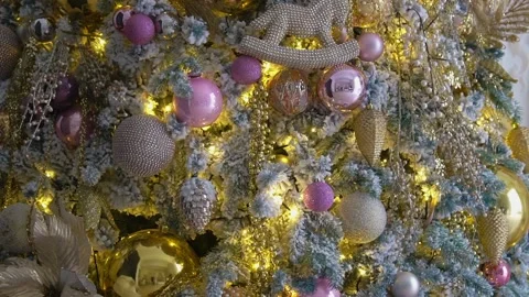 White New Year tree background Stock Footage 98065445