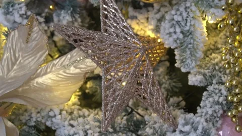 White New Year tree background Vidéo 98065664