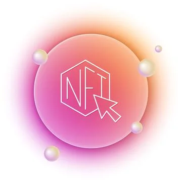 White NFT Digital crypto art icon isolated on white background. Non fungibl.. 스톡 일러스트