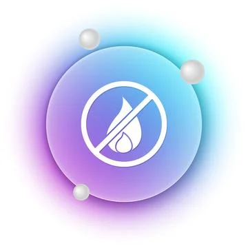 White No fire icon isolated on white background. Fire prohibition and forbi.. Stock Illustration