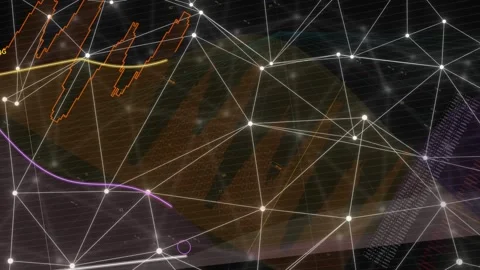 White node mesh lighting up from left to right glow, reconfiguring, drawing Stock Footage 335761865