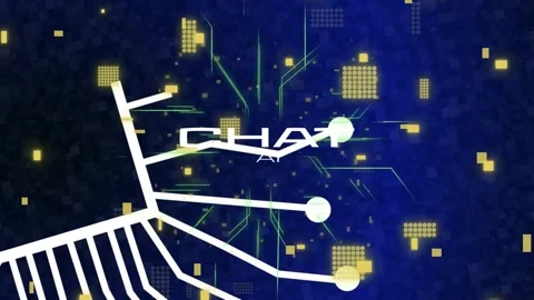 White node sliding from top-left branches growing into chip shaping brain Video stock 334744130