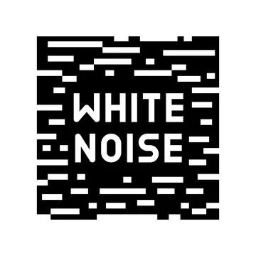 White noise glyph icon vector illustration Illustrazione stock