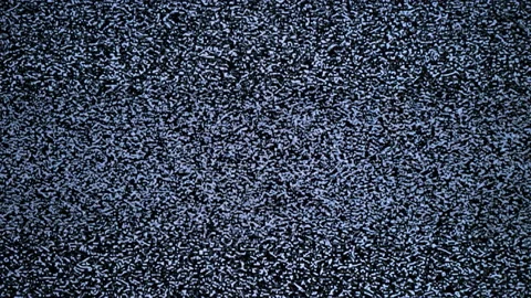 White Noise Static No Channel Signal 4K Stock Footage 99223412