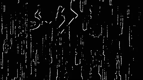White, Noisy Matrix Inspired Effect with Flickering Stock Footage 150001335