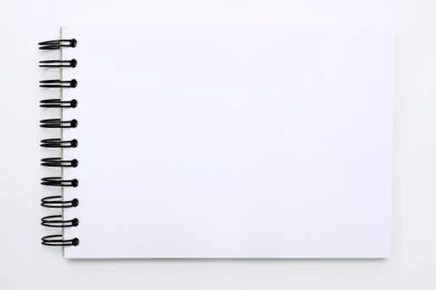 White note book isolated on white background Stock Photos