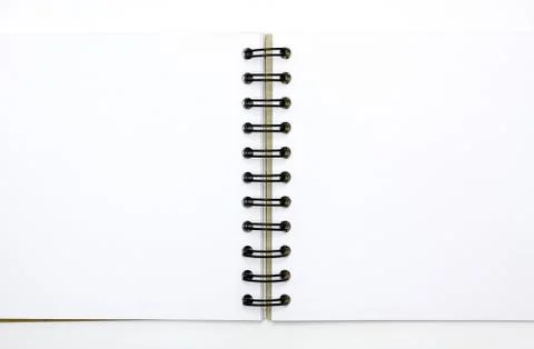 White note book isolated on white background Stock Photos