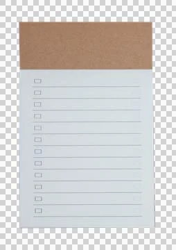 White note book on transparent background png file Stock Photos