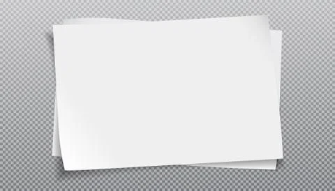 White note, notebook paper with curled corner for text or advertising message on Stock Illustration