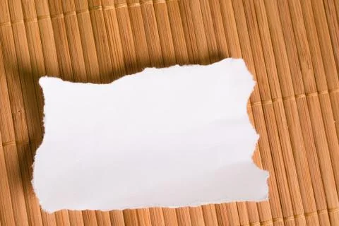 White note on wooden background Stock Photos