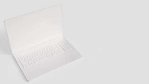 The White Notebook on clear Background  for Technology or Business concept .. Stock Illustration