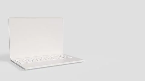 The White Notebook on clear Background  for Technology or Business concept .. Stock Illustration