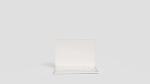 The White Notebook on clear Background  for Technology or Business concept .. Stock Illustration