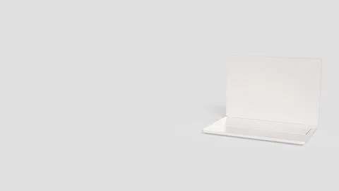 The White Notebook on clear Background  for Technology or Business concept .. Stock Illustration