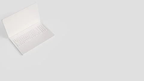 The White Notebook on clear Background  for Technology or Business concept .. Stock Illustration