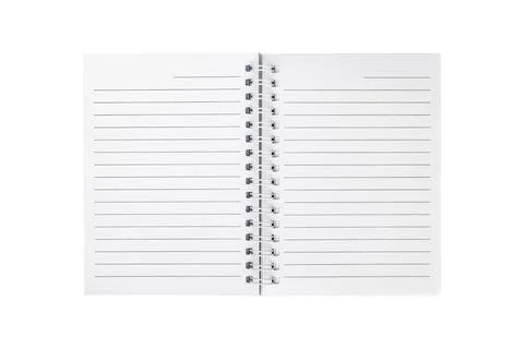 White notebook isolated on white background Stock Photos