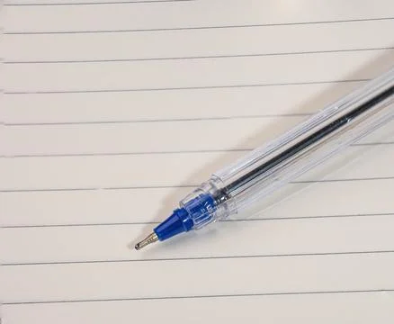 White notebook with lines can and pen Stock Photos