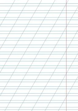 White notebook paper with margin Stock Illustration