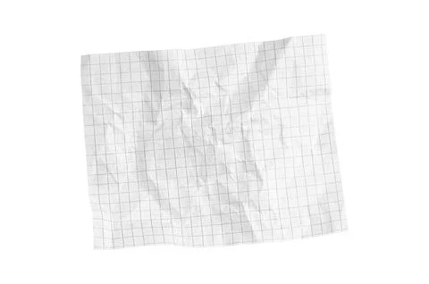 White notebook sheet with square grid pattern, ideal for student sketches, .. Stock Photos
