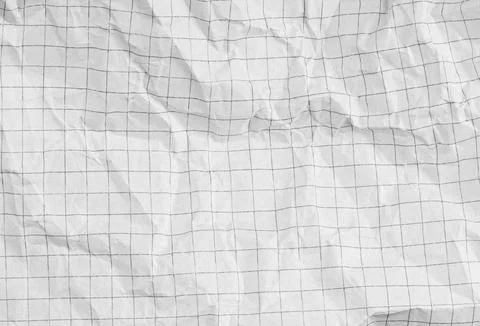 White notebook sheet with square grid pattern, ideal for student sketches, .. Stock Photos