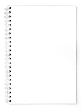 White notebook on white Stock Photos