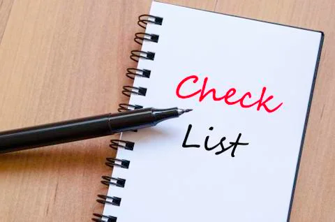 White notepad check list Stock Photos