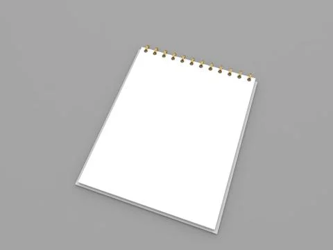 White notepad mockup . Stock Illustration