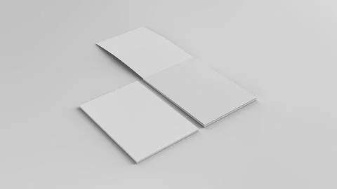 White notepad in scene, side view Stock Illustration