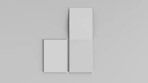 White notepad in scene, top view Illustrazione stock