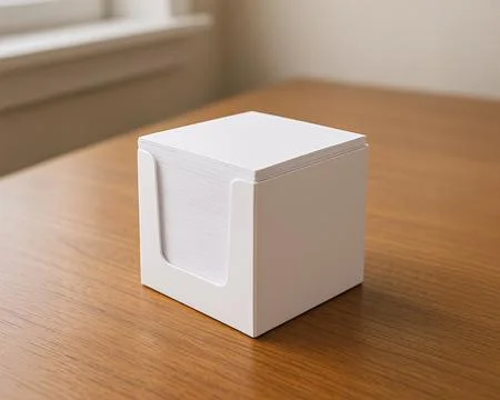 White notepad on a table Stock Illustration