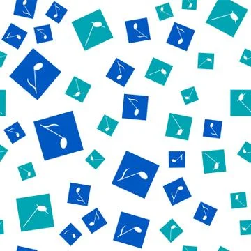 White notes in blue squares on a white background. Stock Illustration