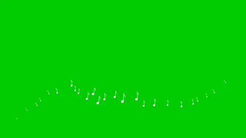 White notes wave green Stock Footage 220265427