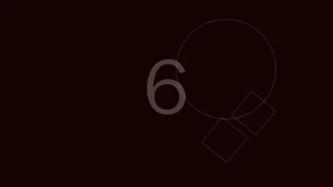 White number 9 on black background | Minimalist numeric counting abstract vid Stock Footage 342208116