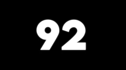 White Number40 Glowing On Black Background Minimalist Modern Typography Vídeos de archivo 326664739