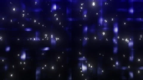 White numbers on a blue background. 스톡 동영상 154881255