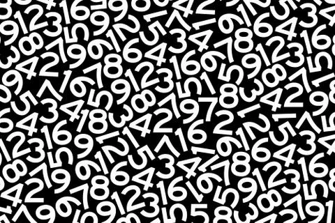 White numbers Illustrazione stock